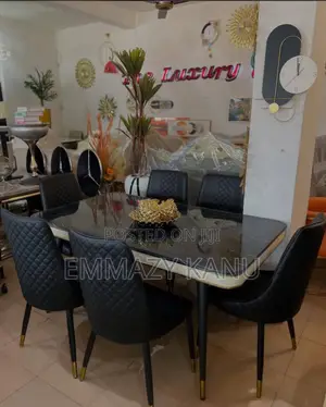 Luxury Set of Marble Top Dinning Set