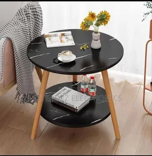2 Layers Creative Design Modern Round Side Wood Table/Stool