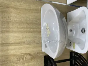 Compact Wall-Mounted Ceramic Wash Basin With Pedestal