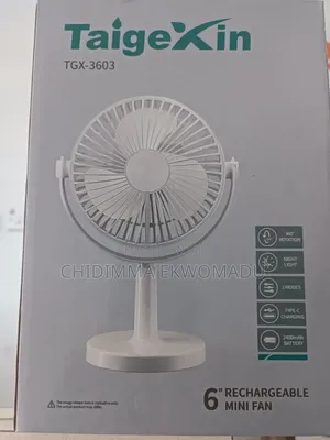 6" Rechargeable Mini Desk Fan