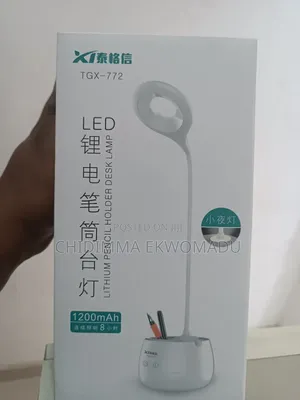 Rech. Foldable Reading Lamp,Phone and Pencil Holder