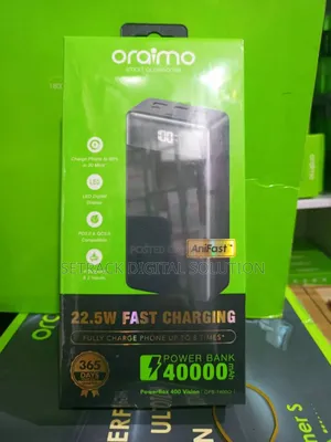 Oraimo 40000mah Super Quality Ultra Fast Charging Power Bank