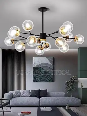 Loft Vintage Loft Chandelier E27 Round Ball Light