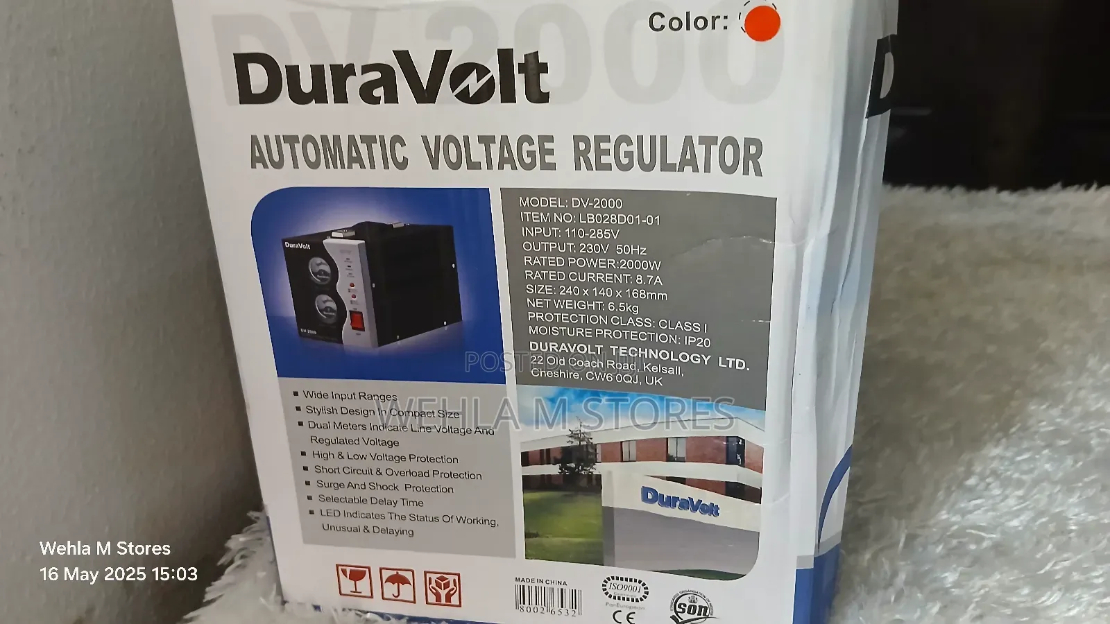 Duravolt Automatic Voltage Regular (2000 Watts Stabilizer)