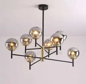 Nordic Industrial Black Chandelier Led