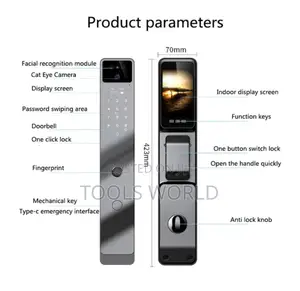 Smart Home Anti-Theft Door Lock Fingerprint Camera Password