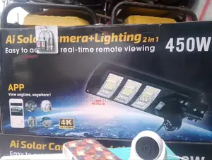 Ai 450 Watts Solar Street Light With 4 Lens 3 Views CCTV Camera