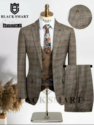Men's Luxury 3pis Checkers Quality Suit