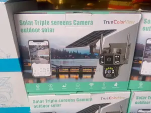 Solar CCTV Triple Lens Visual Camera