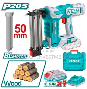 Total 20v 2” Cordless Brad Nailer Kit With Battery Charger