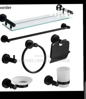 Black Brimix Exquisite 7pcs Bathroom Accessories