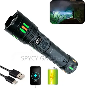 Rechargeable Battery Powered Metal Led Flashlight