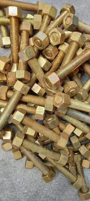 1" X 6inch 150mm Cadmium Coated Stud Bolt Nut