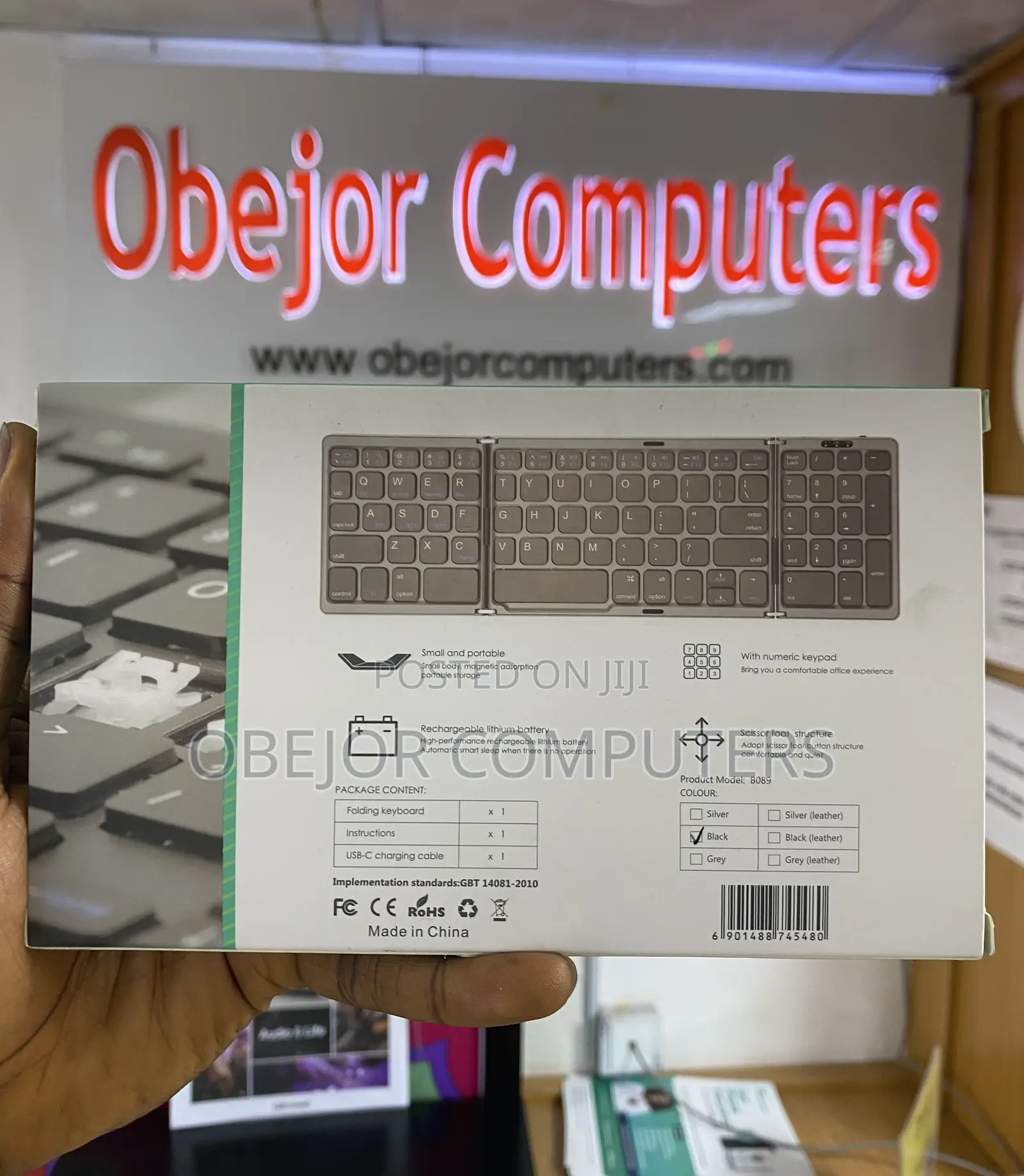 B089 Foldable Portable Keyboard With Numeric Keypad