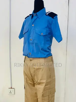 Heat Pressed Security Shirt and Trouser With Custom Branding