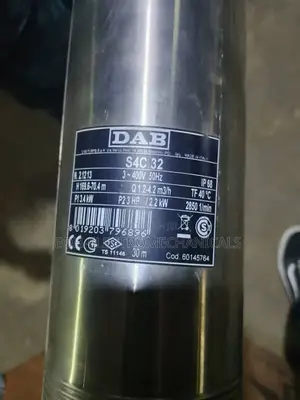 Dab Submersible Pump 3hp, 2.2kw, 3phase