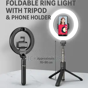 Foldable Ring Light With Tripod Phone Holder