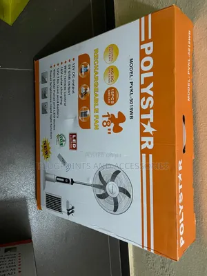 18" Polystar Rechargeable Fan Solar Panel and Bulbs