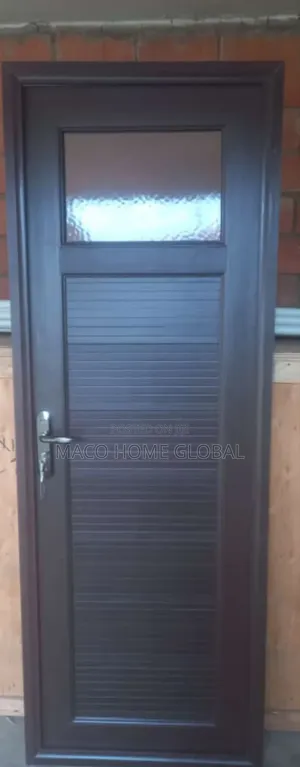 PVC Half Glass Toilet Door 750 Size