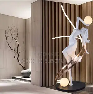Misha White Goddess Statue Floor Lamp , Liberty