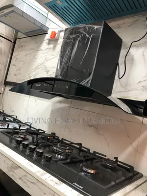 Set of Kitchen Hood and 5 Burner Gas Cooker