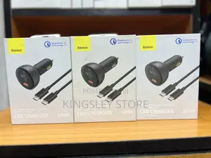Baseus Car Charger With Usb Dual Type C 160w Qc 5.0