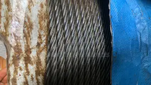 Original 14mm Black Steel Wire Rope (6core*19) Fibre Core