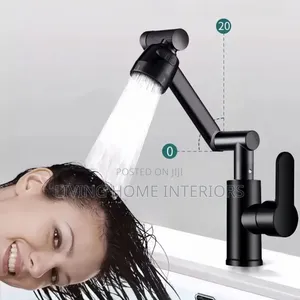 Matte Black Adjustable Basin Mixer Tap