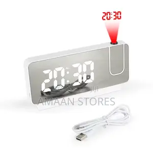 Led Digital Projector Alarm Clock With Usb Calendar