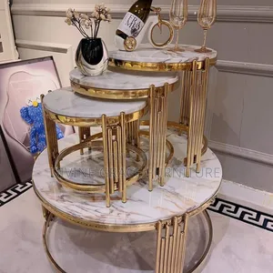 Round Center Table Marble Top