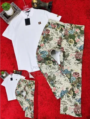 Two Piece Set Denim Trouser and Designer Top