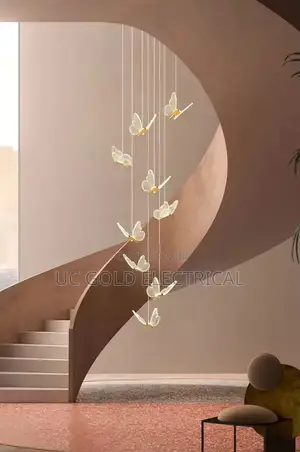 New Modern Stair Chandelier Acrylic Butterfly Shape