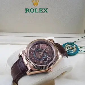 Genuine Leather Rolex Skydweller High Grade Watch ⌚ (Auto✅)