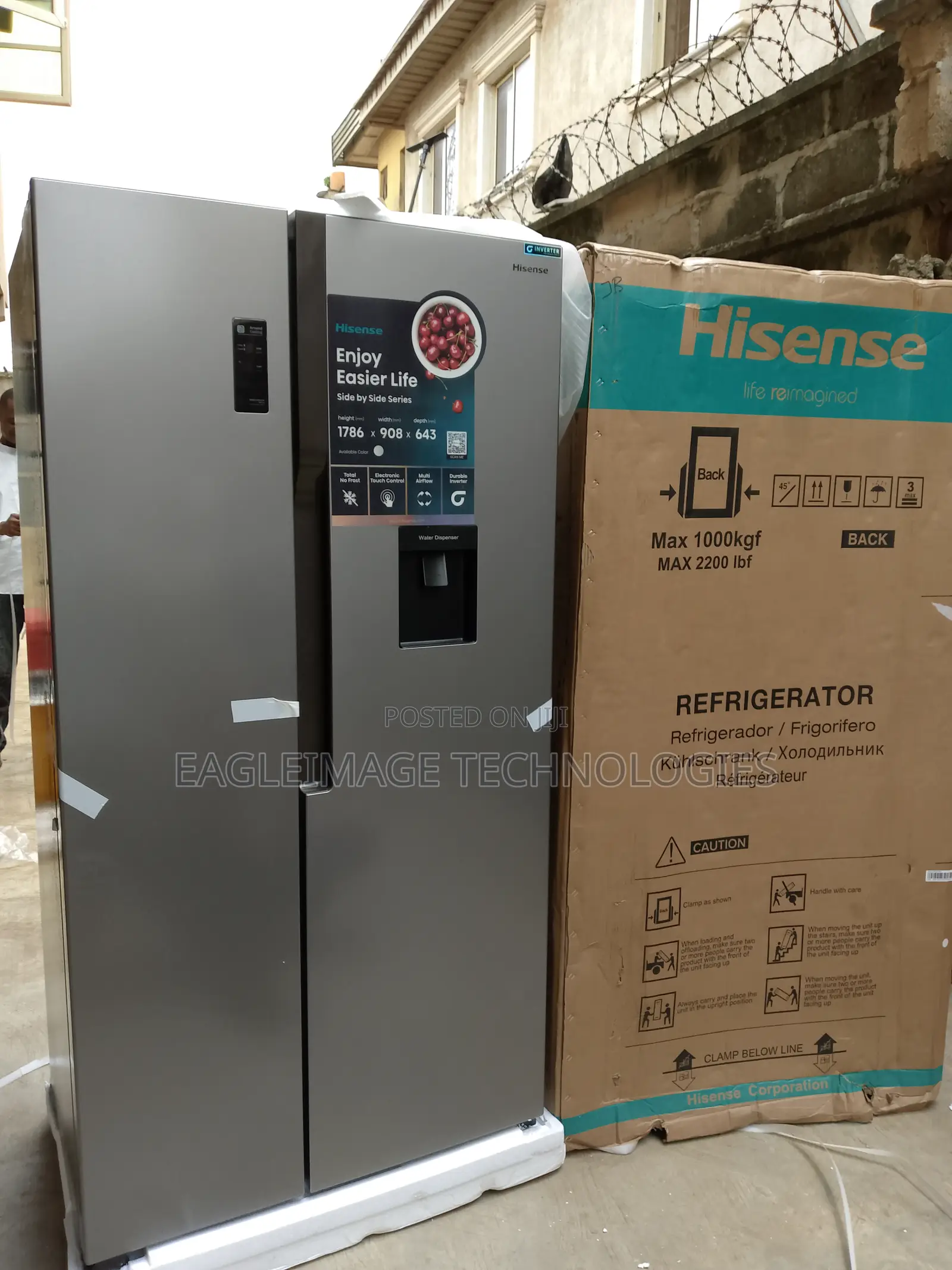 Space Saving Hisense Side by Side Refrigerator Rc-67ws