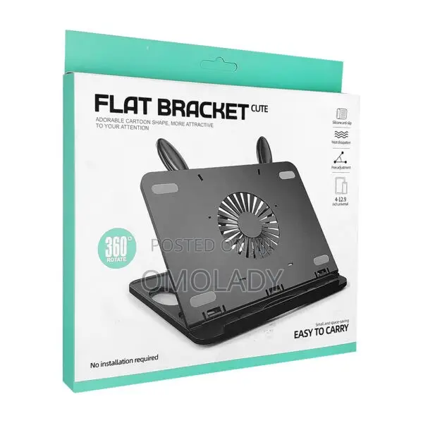 360 Rotating Flat Bracket Laptop Stand