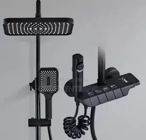 Black Quality Piano Shower Set