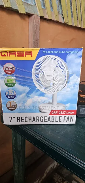 Qasa 7 Inches Rechargeable Fan
