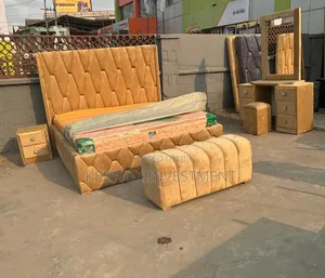 6 by 6 Solid Upholstery HDF Bedframe