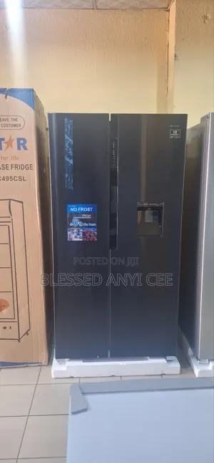 New Polystar 520l Inverter Side by Side Fridge + Dispenser