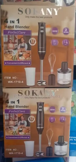 Sokany 4 in 1 Hand Blender/ Food Chopper, Whisk/ Mixer