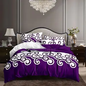 Purple White American Cotton Bedsheets