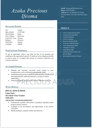 Teaching CV