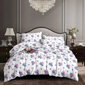White Flowered Bedding With Pillow Case