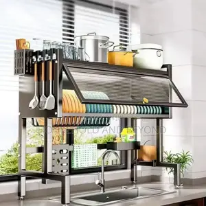 Over the Sink Dish Drying Rack Cabinet – Stainless Steel Organizer