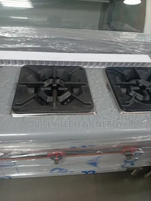 Commercial-Grade Two-Burner Stainless Steel Gas Stovetop