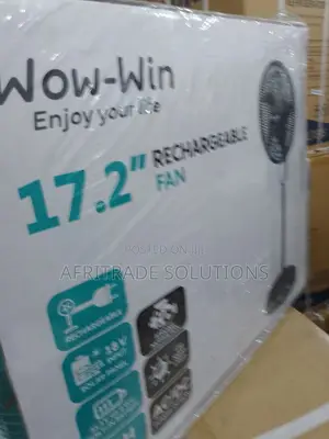 Wow-Win Rechargeable 17.2'' Standing Fan With Remote