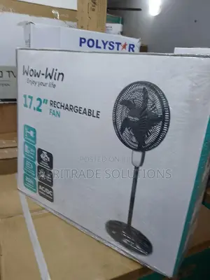 Wow-Win Rechargeable 17.2'' Fan With 18volts Solar Panel