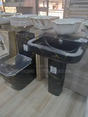 Black Toilet Seat With Wash Hand Basin