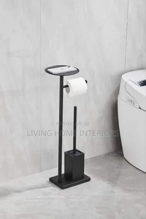 Standing Tissue Paper and Toilet Brush
