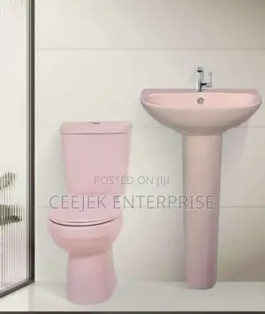 Milano Pink Water Closet With Wash Hand Basin